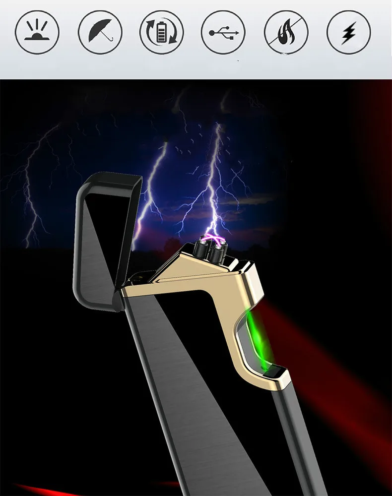 Новый usb зарядка двойной дуги Электрический ветрозащитный плазменный