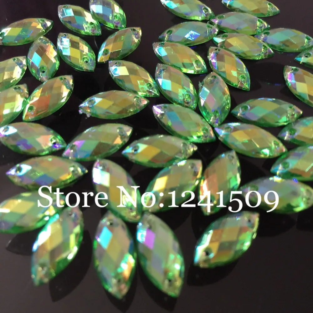 50Pcs/100Pcs/200Pcs Marquise Acrylic Rhinestones 15*7mm Sew Garment Hairwear Hat Dance Costumes Bag Shoes Jewelry Toy Accessory | Дом и сад