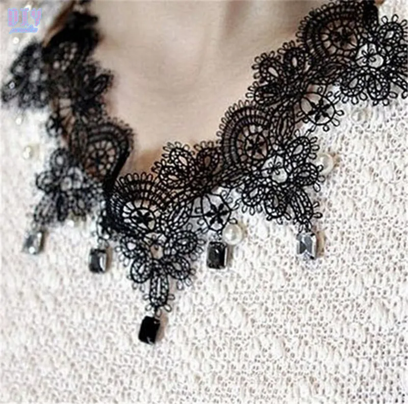 15 ярдов белая черная вышитая кружевная кромка аппликация сделай сам лента