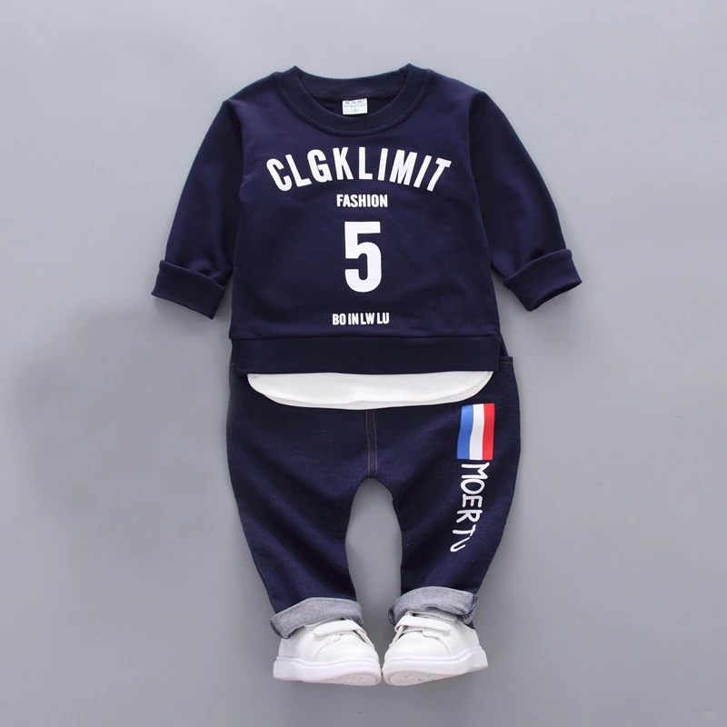 Новое поступление комплект детской одежды с длинным рукавом Толстовки Джинсы