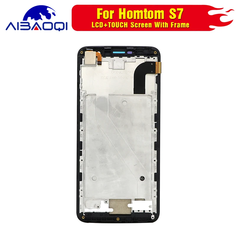 Новый Сенсорный экран ЖК дисплей Экран для HOMTOM S7 с корпусом запасные части +