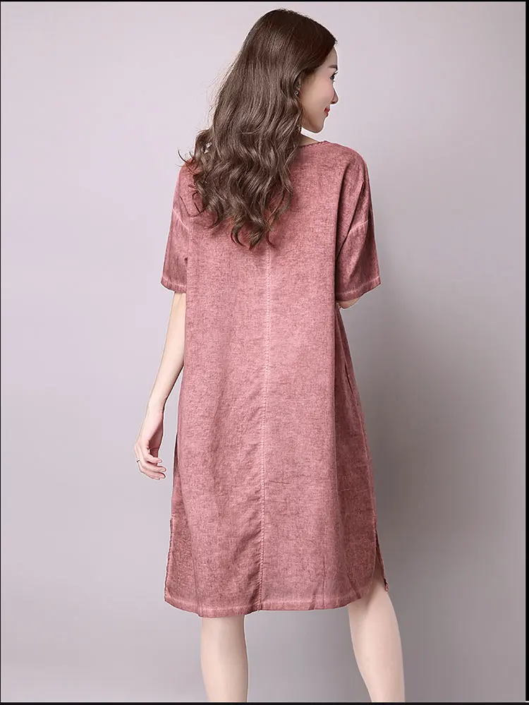 Новинка 2018 летние женские свободные платья большого размера с принтом женская