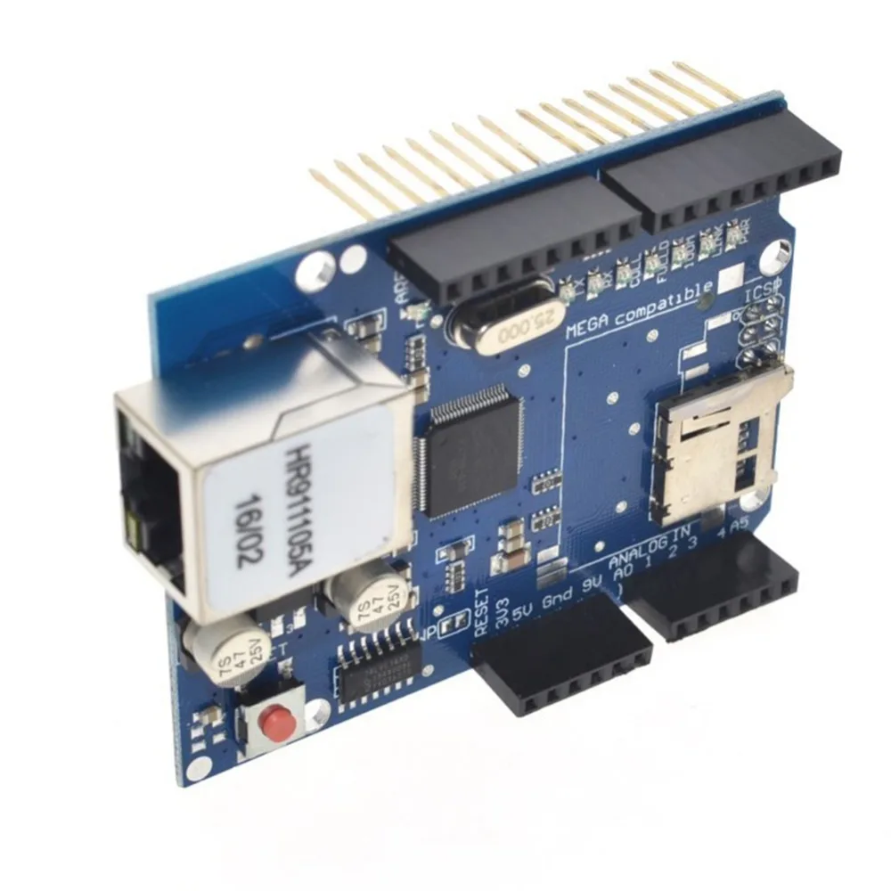 Высокая Ethernet щит W5100 макетная плата для Mega 2560 1280 328 UNR R3|Печатные платы| |