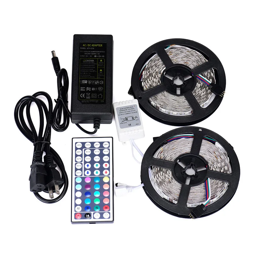 10 м RGB 5050 Водонепроницаемый светодиодный ленточный светильник 300 SMD 24 клавишный