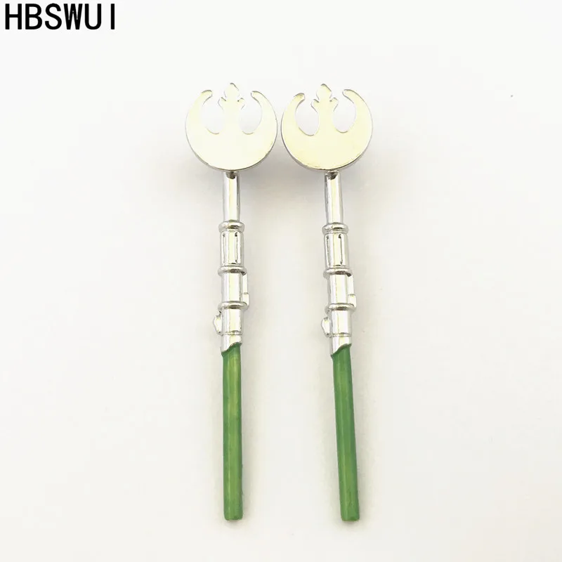 Серьги гвоздики HBSWUI с лазерным мечом классические металлические ювелирные