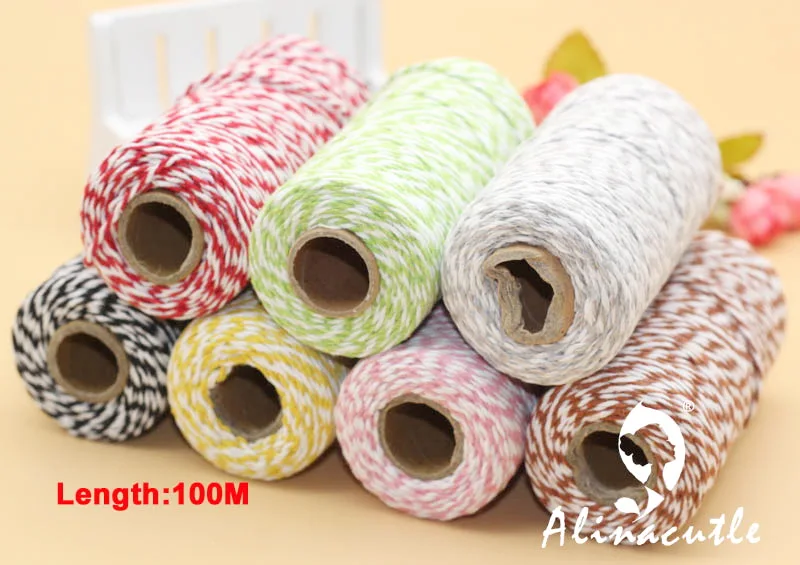 100 метров в рулоне 2 х слойная хлопчатобумажная веревка шнур рустикальная