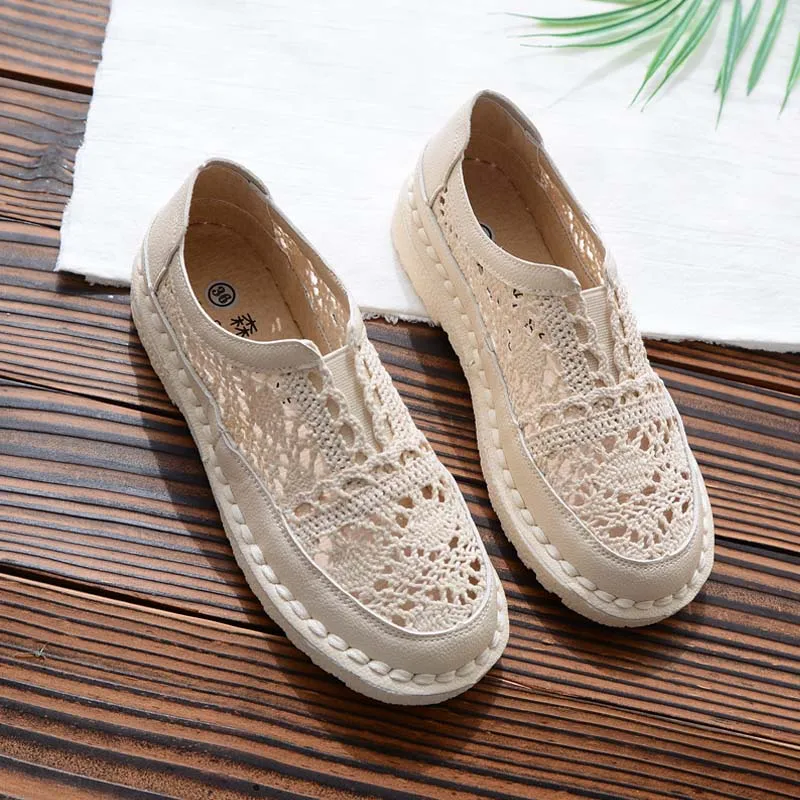 Женская обувь baotou ажурная кружевная на плоской подошве 2019|Обувь без каблука| |
