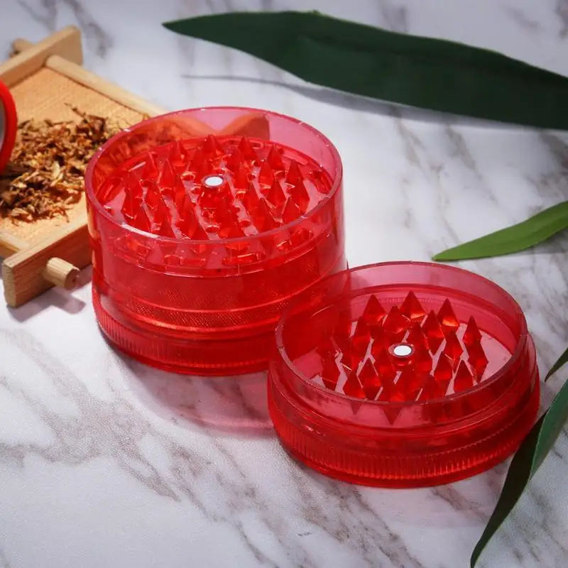 Трехслойная пластиковая мини дробилка для табака ручная трав марихуаны сигар