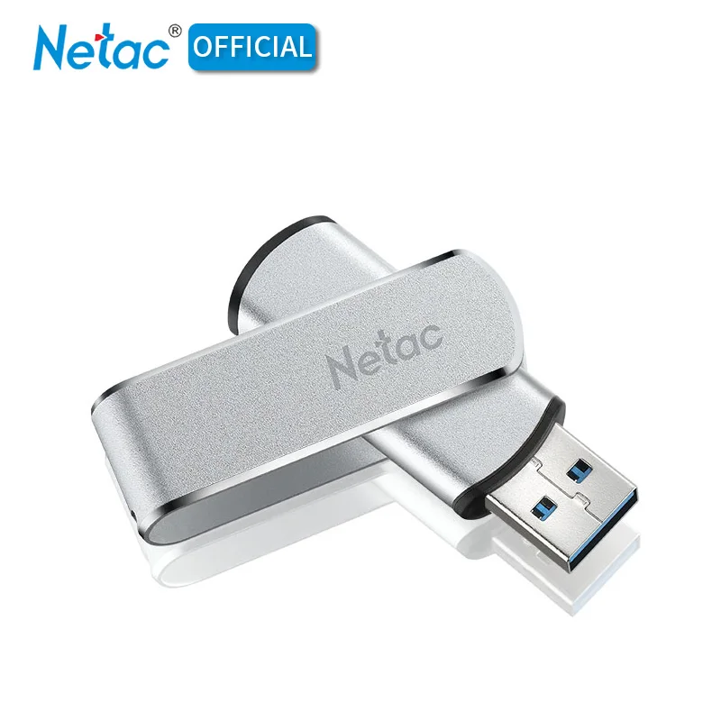Металлический флеш-диск USB 3,0 Netac U388 из алюминиевого сплава, 16 ГБ, 32 ГБ, 64 ГБ, 128 ГБ, флеш-накопитель USB, вращающийся на 360 градусов