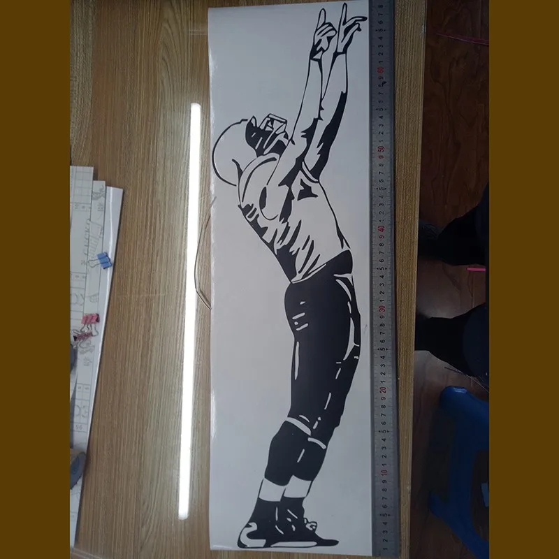 Стены Стикеры Американский футбол плеер спортивный болельщик росписи виниловая