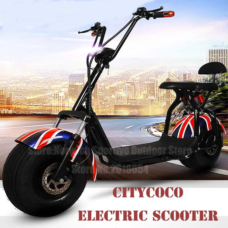 Citycoco Электрический скутер для е байка с толстыми покрышками приложением и