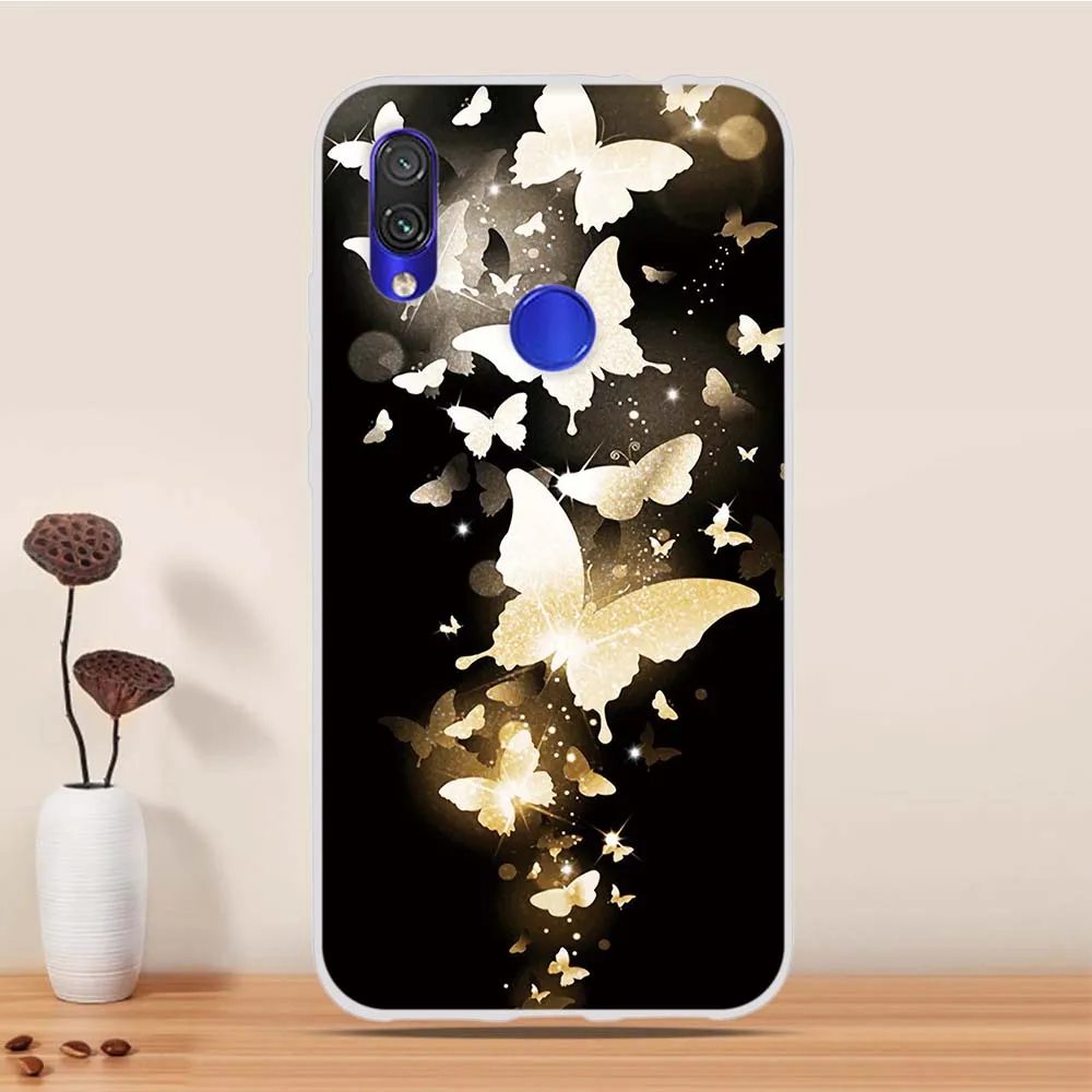 Чехол для Xiaomi Redmi 7 силиконовый милый чехол задняя крышка мягкий из ТПУ