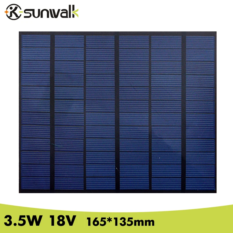 Поликристаллическая солнечная панель для домашних животных SUNWALK 3 5 Вт 18 в