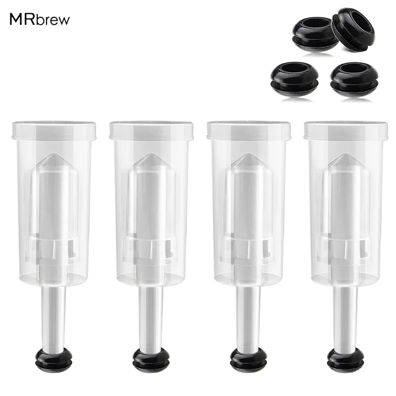 3-Piece Airlock с силиконовая прокладка, PP Пластиковые BPA-Free Воздушные Замки, комплект Airlock для банки брожения вина и пива