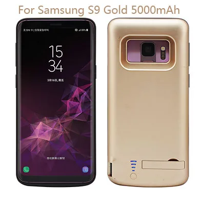 For S9 Gold 10 шт./лот BRSUANG 5000 6000 мА/ч, быстрая зарядка и передача данных(2 в 1) Батарея Зарядное устройство Чехлы для samsung S9 S10 S10 плюс и т. д - Цвет: For S9 Gold