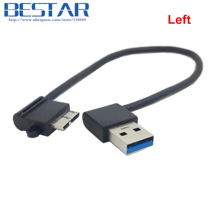 Левый и правый угловой 90 градусов USB3.0 USB 3 0 A папа к Micro B черный кабель|usb 3.0|degree angleusb