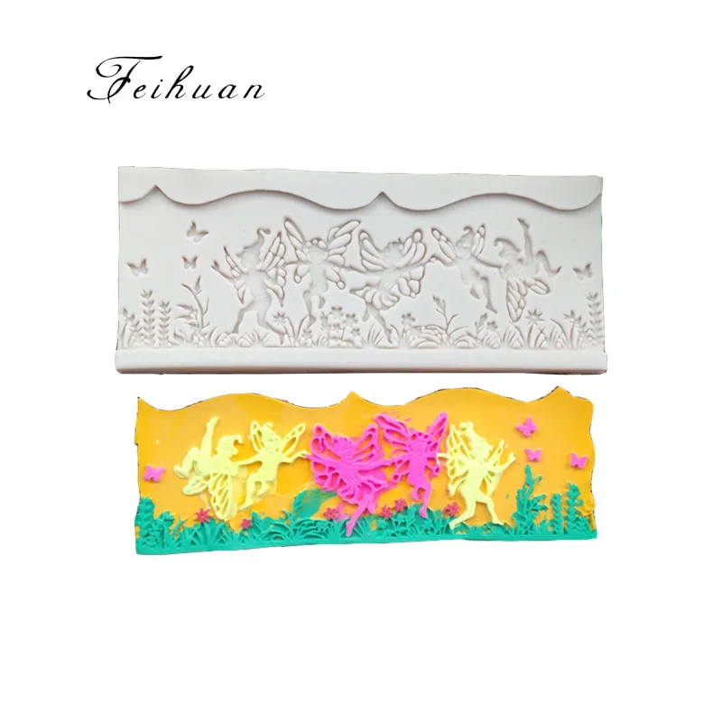 Feihuan New Butterfly Lace Mat Moule Silicone Mold Cake Decorating Sugarcraft Fondant Flower Embossing Stamp Pastry tool Wedding | Дом и сад