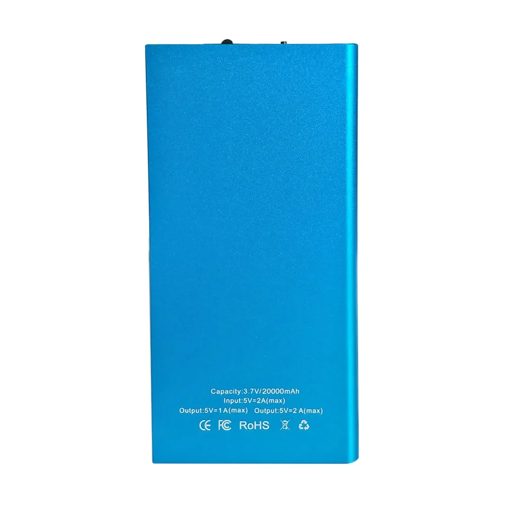20000 мАч высокой Ёмкость Dual USB телефона Мощность power Bank 5V 2.1A быстро Зарядное устройство Мощность bank зарядное устройство для iPhone samsung Xiaomi Мощность банк повербанк