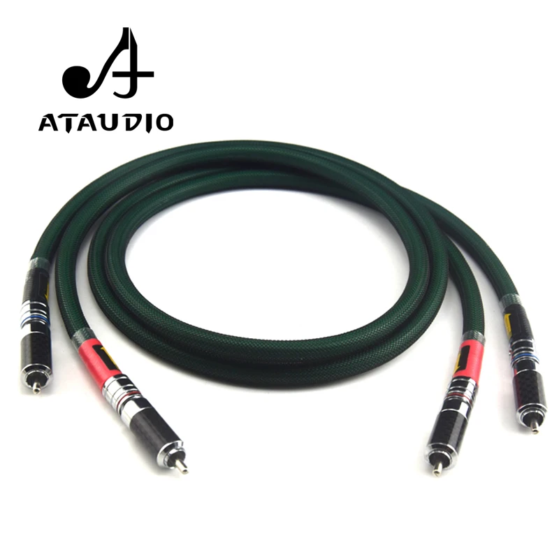 ATAUDIO 2328 Hifi RCA кабель Hi end посеребренный 2rca штекер на штекер|interconnect rca cables|hifi cablerca cable