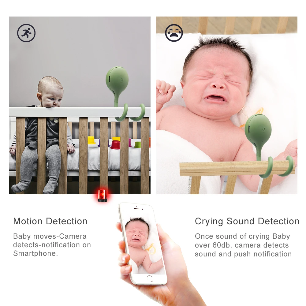 Камера Безопасности температурный монитор Колыбельная няня беспроводные