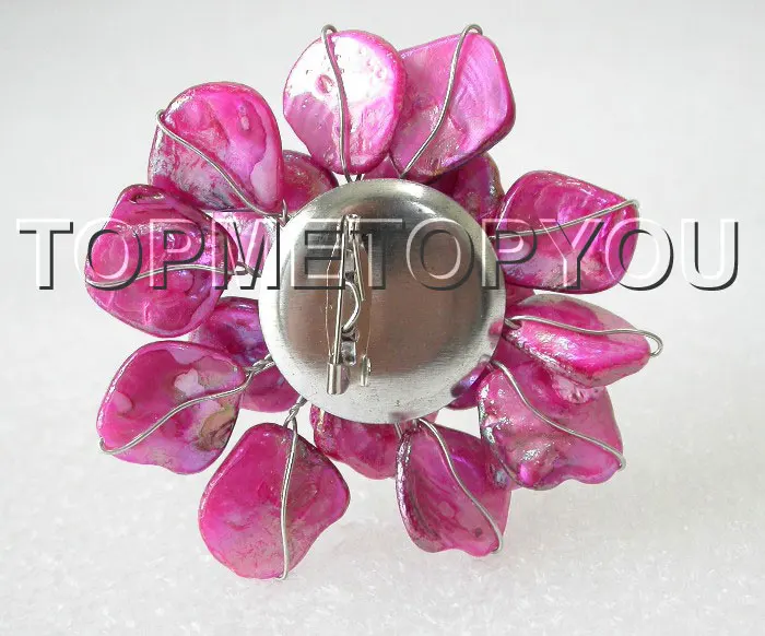 Оптовая цена ^ 3 &quotручной работы в стиле барокко Цветок розовый seashell белый жемчуг