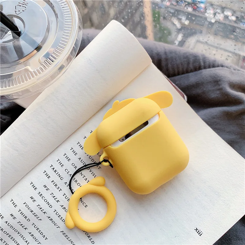 Милый мультяшный Мягкий силиконовый чехол с медведем для Apple Airpods беспроводных
