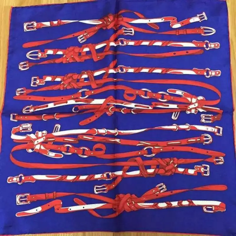 Платок Бандана с принтом на ремне шейный платок маленький квадратный шелковый