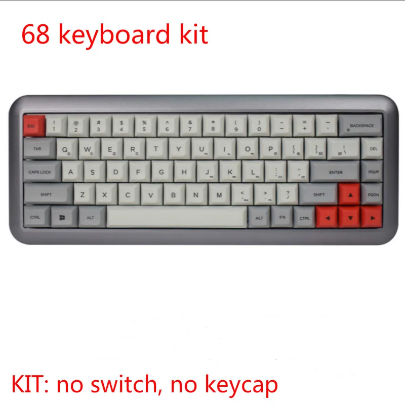 GK68 RGB алюминиевая механическая клавиатура набор полуготовая DIY|Комплекты мышь