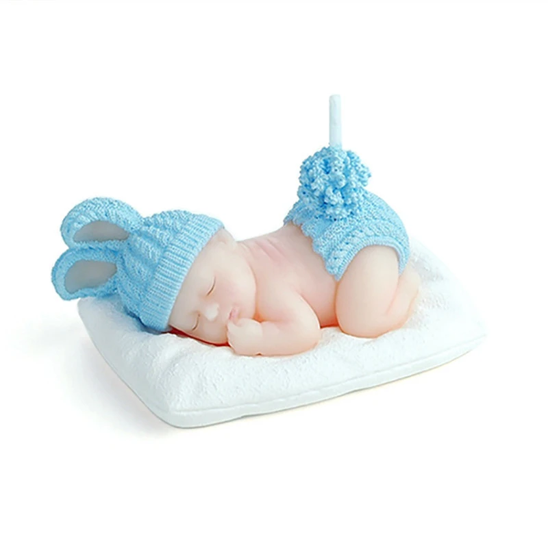 Мини-Спящая детская синяя/Розовая свеча сделай сам стол для дома день рождения