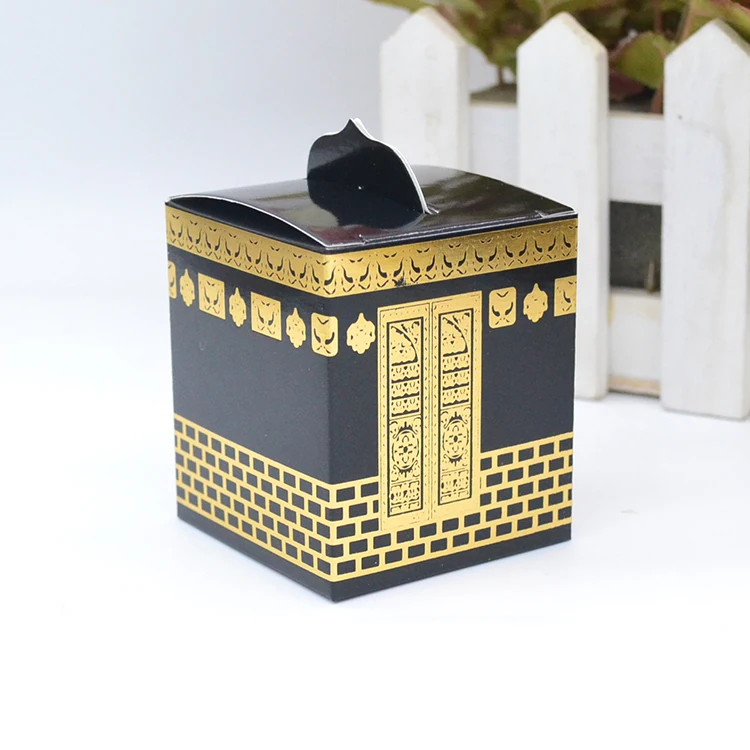 Золотой черный мусульманский kaaba лазерная резка hajj паломническая коробка