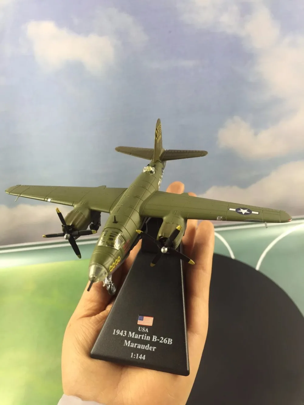 Сплав моделирование B-26B Мародер Бомбер, Коллекционная модель сплава игрушки самолет, Diecasts Самолеты игрушки