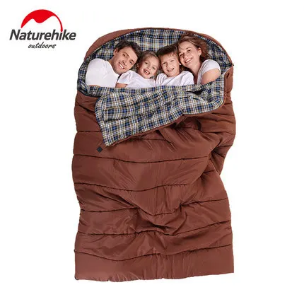 Naturehike для взрослых 2-3 человек походный спальный мешок открытый хлопковый спальный мешок NH16S016-S