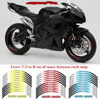 high quality motorcycle frontrear edge outer rim sticker wheel decals reflective waterproof 17inch stickers for honda cbr rr