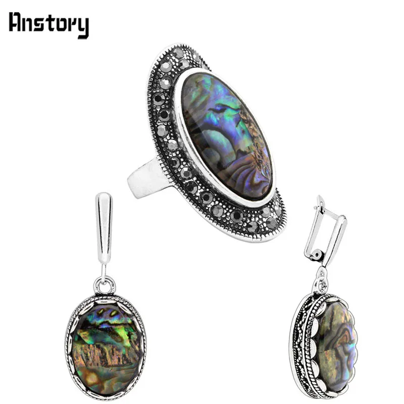 Овальный В виде ракушки Ювелирные наборы Серьги Кольца для Для женщин со