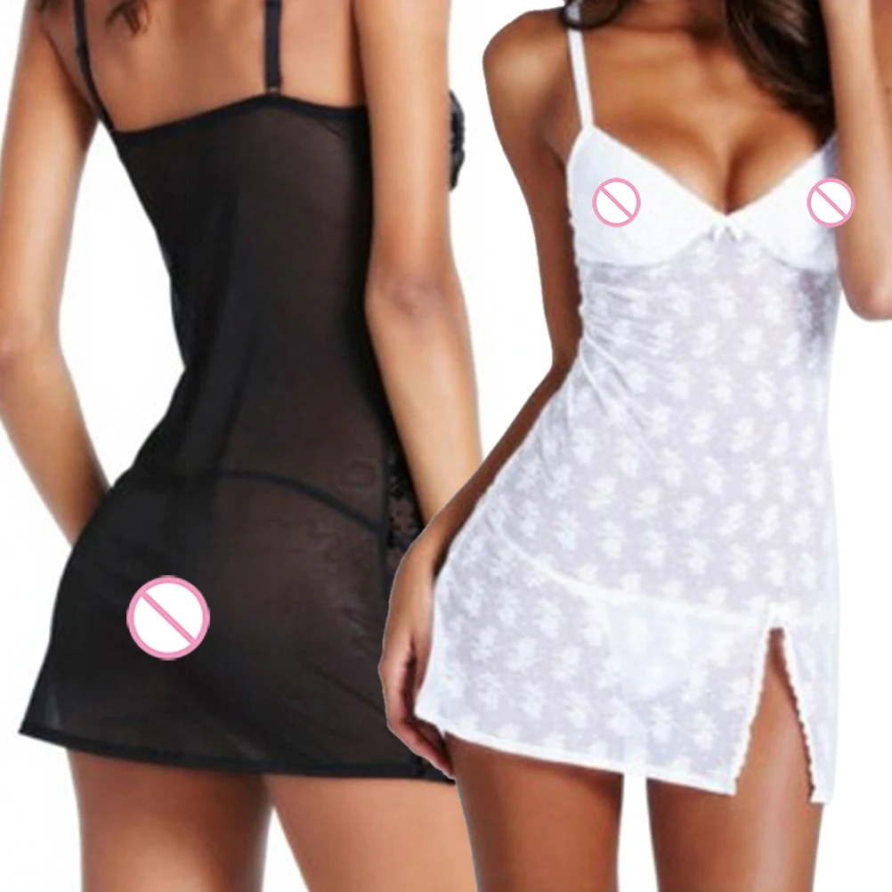 Женское сексуальное нижнее белье Babydoll ночное прозрачное шифоновое кружевное