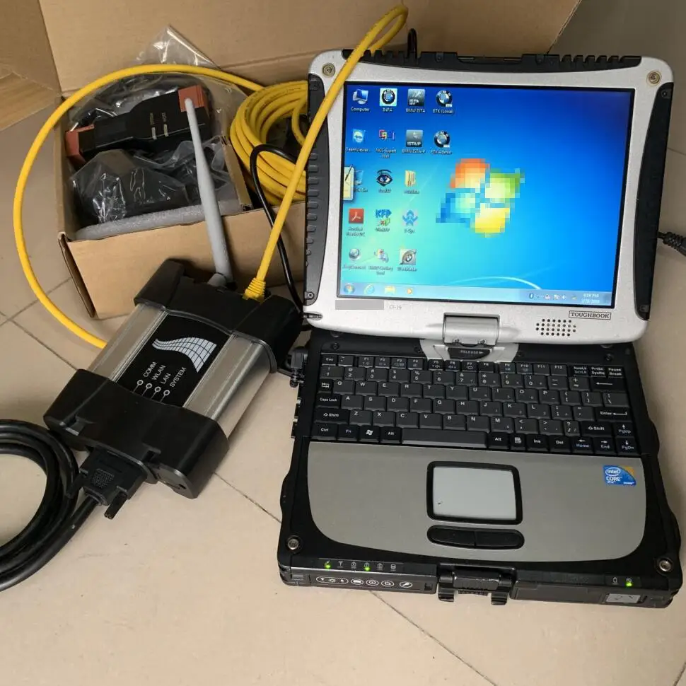 

second hand laptop CF-19 Tablet CF19 with Auto diagnosis repair tool for b mw car ICOM NEXT with wifi software V2021.06 1tb HDD