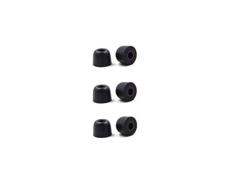 6Psc Black Наушники EKIND с эффектом памяти, вкладыши, вкладыши, губчатые наушники, накладки для ушей T400 для HUAWEI XIAOMI, спортивные наушники - Цвет: 6Psc Black