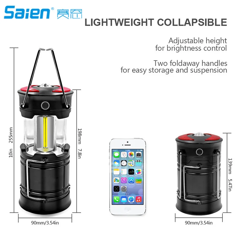 Rechargeable LED Camping Lantern Brionac Newest Magnetic Tent Light 4-In-1 Flashlight with USB Cable Best for Emergenc |