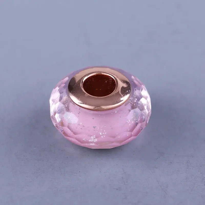 Стерлинговое Серебро 925 пробы сверкающие стеклянные бусины из муранского стекла