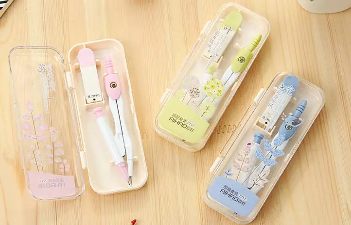 8 шт./лот металлические карандашные компасы школьные студенческие с механическим