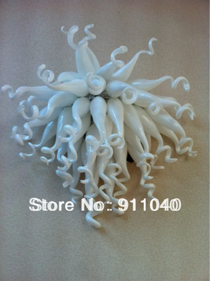 

Customer made modern white color Blown Glass Flower Wall Art Deco wall lamps