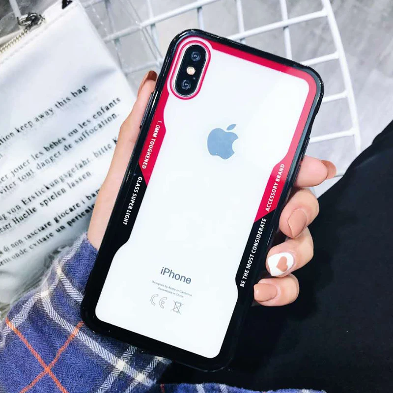 Эмуляционный чехол из закаленного стекла для телефона для Apple iPhone 7 8 6 6s Plus X 5 S SE чехол s 0,1 мм защитное стекло крышка Capinha аксессуары