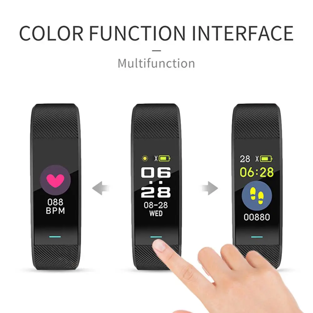 Спортивный браслет с измерением пульса и уровня кислорода в