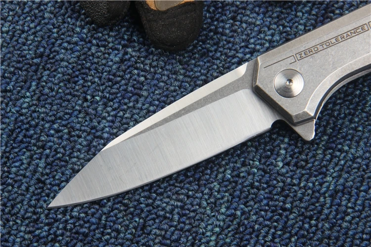 Складной нож Lange D2 ZT0808 Карманный Походный клинок С флиппером и шарикоподшипником