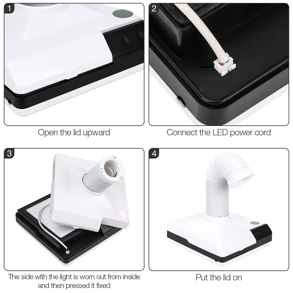 60 Вт пылесос для ногтей пылесборник с мощными вентиляторами не распыляющий