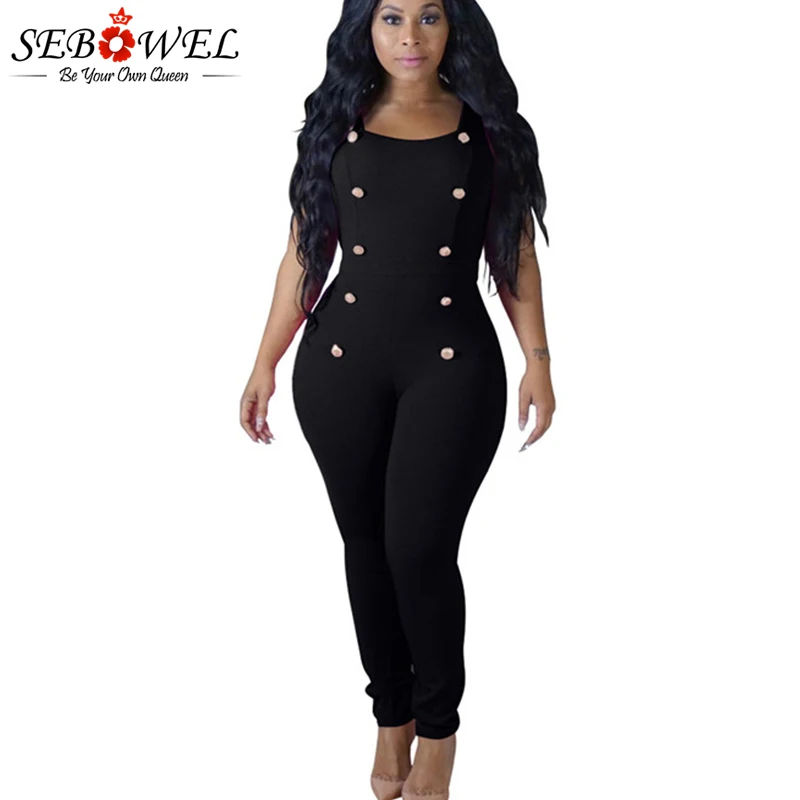 SEBOWEL 2018 летние женские пикантные Bodycon комбинезон Детский Офисные туфли длинные