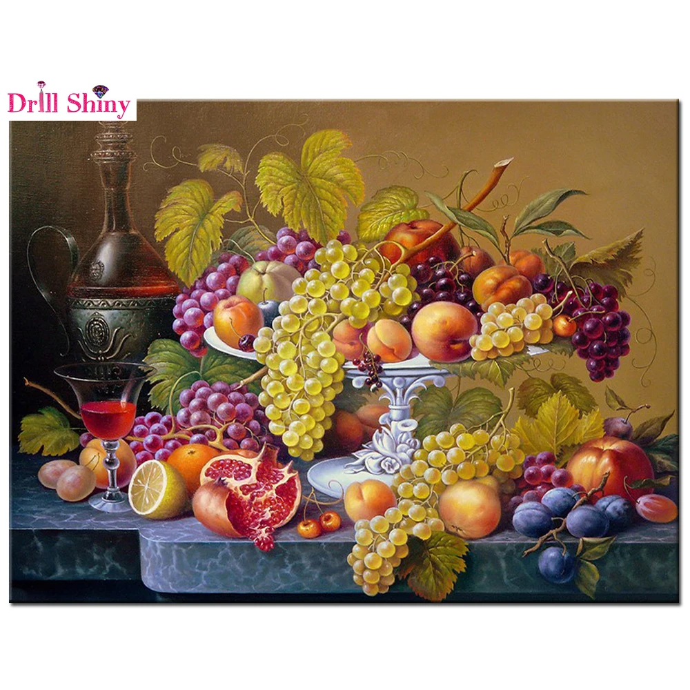 Алмазная вышивка цветы и фрукты|3d diy|mosaic paintingdiamond painting |