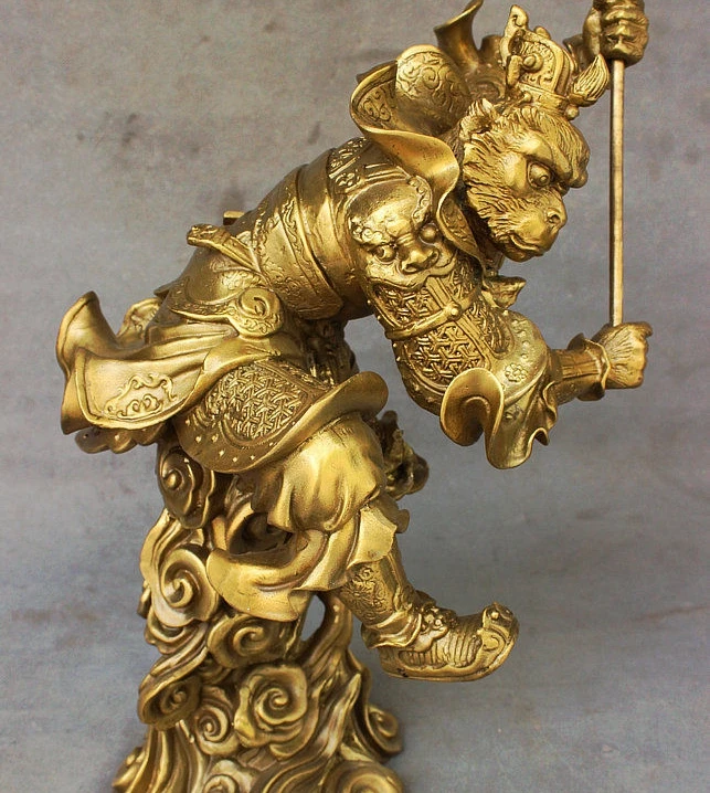 Китайская медная латунная статуя 16 дюймов знаменитая путешествие западное