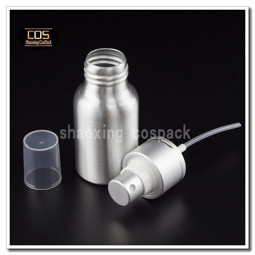 50PCS 30ml matt silver aluminum bottle with mist pump 1 ounce cosmetic tins 30 ml metal spray | Красота и здоровье