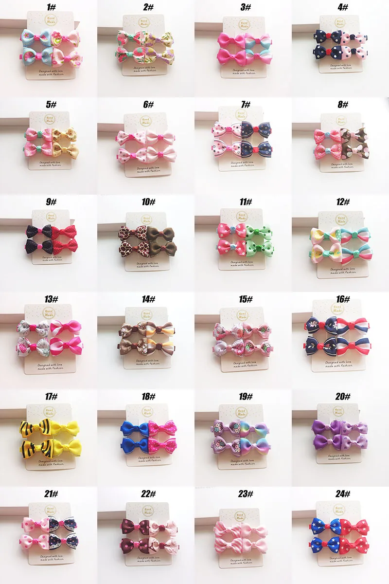 

4pcs/set Cute Baby Girls Hair Clip Hair Accessories Princess Headwear Baby Ribbon Bow Kids Baby Girls Hairpins Full Cover Clips